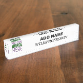 MODERN BEWERKBAAR EENVOUDIG WIT AFBEELDING TEKST S NAAMBORDJE (Zijkant)