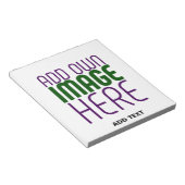 MODERN BEWERKBAAR EENVOUDIG WIT AFBEELDING TEKST S NOTITIEBLOK (Schuin)