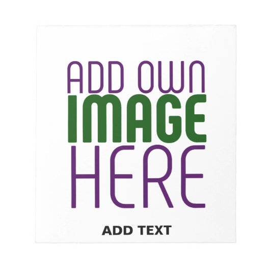 MODERN BEWERKBAAR EENVOUDIG WIT AFBEELDING TEKST S NOTITIEBLOK (Voorkant)