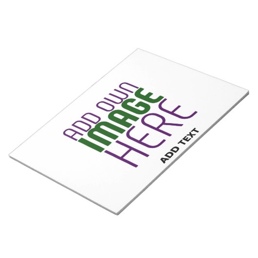 MODERN BEWERKBAAR EENVOUDIG WIT AFBEELDING TEKST S NOTITIEBLOK (Schuin)