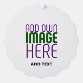 MODERN BEWERKBAAR EENVOUDIG WIT AFBEELDING TEKST S ORNAMENT KAART (Voorkant)