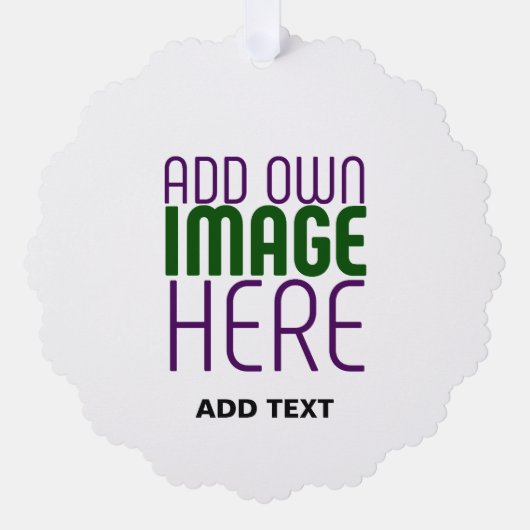 MODERN BEWERKBAAR EENVOUDIG WIT AFBEELDING TEKST S ORNAMENT KAART (Voorkant)