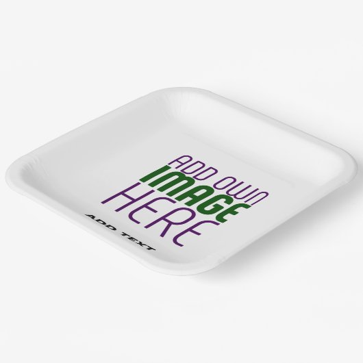 MODERN BEWERKBAAR EENVOUDIG WIT AFBEELDING TEKST S PAPIEREN BORDJE (Gebogen)