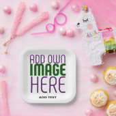 MODERN BEWERKBAAR EENVOUDIG WIT AFBEELDING TEKST S PAPIEREN BORDJE (Feest)