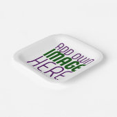 MODERN BEWERKBAAR EENVOUDIG WIT AFBEELDING TEKST S PAPIEREN BORDJE (Gebogen)