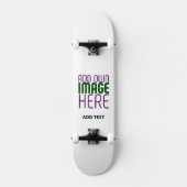 MODERN BEWERKBAAR EENVOUDIG WIT AFBEELDING TEKST S PERSOONLIJK SKATEBOARD (Voorkant)