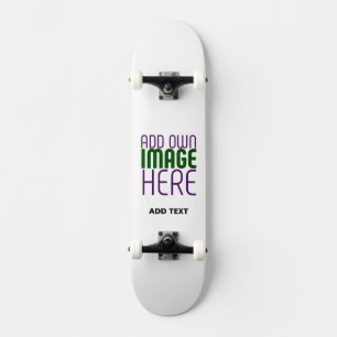 MODERN BEWERKBAAR EENVOUDIG WIT AFBEELDING TEKST S PERSOONLIJK SKATEBOARD