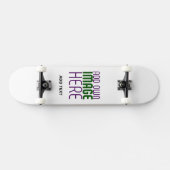 MODERN BEWERKBAAR EENVOUDIG WIT AFBEELDING TEKST S PERSOONLIJK SKATEBOARD (Horizontaal)
