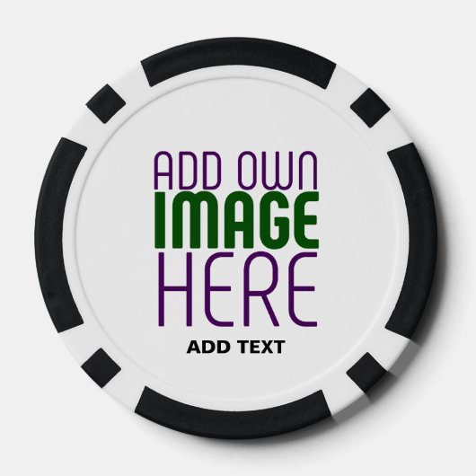 MODERN BEWERKBAAR EENVOUDIG WIT AFBEELDING TEKST S POKER CHIPS (Achterkant)
