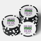 MODERN BEWERKBAAR EENVOUDIG WIT AFBEELDING TEKST S POKER CHIPS (Opstapeling)