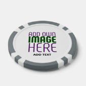 MODERN BEWERKBAAR EENVOUDIG WIT AFBEELDING TEKST S POKER CHIPS (Enkel)