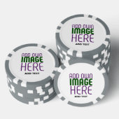 MODERN BEWERKBAAR EENVOUDIG WIT AFBEELDING TEKST S POKER CHIPS (Opstapeling)
