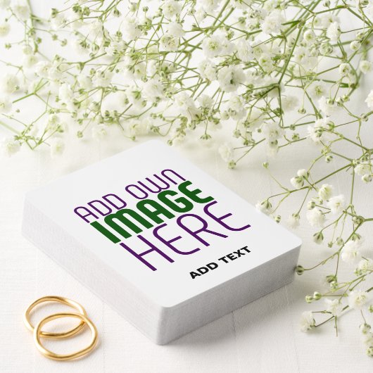 MODERN BEWERKBAAR EENVOUDIG WIT AFBEELDING TEKST S POKERKAARTEN (Insitu (Huwelijk))