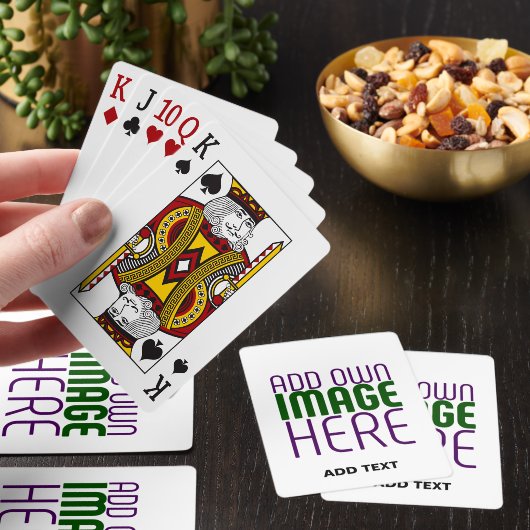 MODERN BEWERKBAAR EENVOUDIG WIT AFBEELDING TEKST S POKERKAARTEN (Insitu)