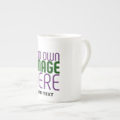 MODERN BEWERKBAAR EENVOUDIG WIT AFBEELDING TEKST S PORSELEIN KOP (Voorkant rechts)