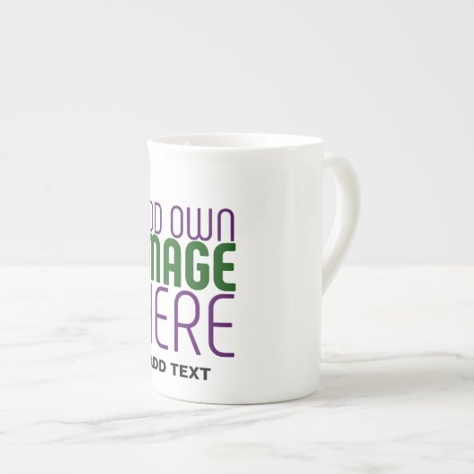 MODERN BEWERKBAAR EENVOUDIG WIT AFBEELDING TEKST S PORSELEIN KOP (Voorkant rechts)