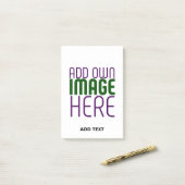 MODERN BEWERKBAAR EENVOUDIG WIT AFBEELDING TEKST S POST-IT® NOTES (Op bureau)