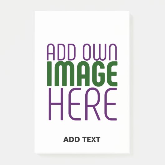 MODERN BEWERKBAAR EENVOUDIG WIT AFBEELDING TEKST S POST-IT® NOTES (Voorkant)