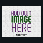 MODERN BEWERKBAAR EENVOUDIG WIT AFBEELDING TEKST S PUZZEL<br><div class="desc">DIT IS EEN ONTWERPAANPASSING VOOR KLANTEN. U KUNT LOGO,  FOTO,  TEKST EN KLEUREN WIJZIGEN,  VERGROTEN OF VERKLEINEN OP DE MANIER DIE U WILT. DANK U.</div>