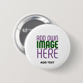 MODERN BEWERKBAAR EENVOUDIG WIT AFBEELDING TEKST S RONDE BUTTON 5,7 CM (Voorkant /achterkant)