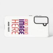 MODERN BEWERKBAAR EENVOUDIG WIT AFBEELDING TEKST S SAMSUNG GALAXY HOESJE (Achterkant horizontaal)