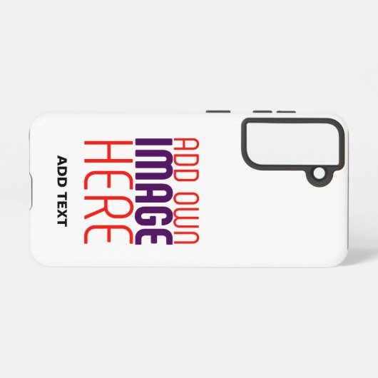 MODERN BEWERKBAAR EENVOUDIG WIT AFBEELDING TEKST S SAMSUNG GALAXY HOESJE (Achterkant horizontaal)