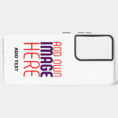 MODERN BEWERKBAAR EENVOUDIG WIT AFBEELDING TEKST S SAMSUNG GALAXY HOESJE (Linkerkant)