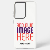 MODERN BEWERKBAAR EENVOUDIG WIT AFBEELDING TEKST S SAMSUNG GALAXY HOESJE (Achterkant)