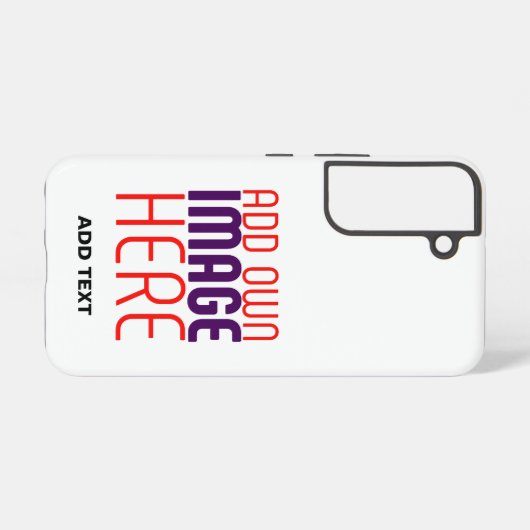 MODERN BEWERKBAAR EENVOUDIG WIT AFBEELDING TEKST S SAMSUNG GALAXY HOESJE (Achterkant horizontaal)