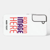 MODERN BEWERKBAAR EENVOUDIG WIT AFBEELDING TEKST S SAMSUNG GALAXY HOESJE (Achterkant horizontaal)