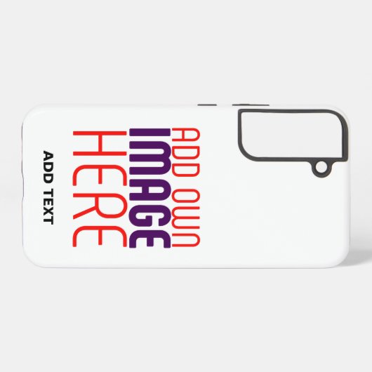 MODERN BEWERKBAAR EENVOUDIG WIT AFBEELDING TEKST S SAMSUNG GALAXY HOESJE (Achterkant horizontaal)