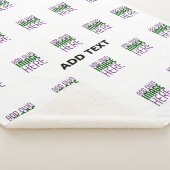 MODERN BEWERKBAAR EENVOUDIG WIT AFBEELDING TEKST S SHERPA DEKEN (3/4)