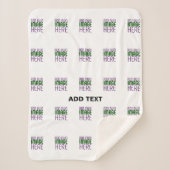 MODERN BEWERKBAAR EENVOUDIG WIT AFBEELDING TEKST S SHERPA DEKEN (Voorkant)