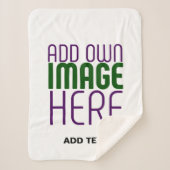 MODERN BEWERKBAAR EENVOUDIG WIT AFBEELDING TEKST S SHERPA DEKEN (Voorkant)