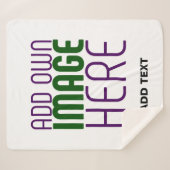 MODERN BEWERKBAAR EENVOUDIG WIT AFBEELDING TEKST S SHERPA DEKEN (Voorkant (horizontaal))