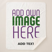 MODERN BEWERKBAAR EENVOUDIG WIT AFBEELDING TEKST S SHERPA DEKEN (Voorkant)