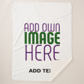 MODERN BEWERKBAAR EENVOUDIG WIT AFBEELDING TEKST S SHERPA DEKEN (Voorkant)