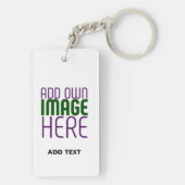MODERN BEWERKBAAR EENVOUDIG WIT AFBEELDING TEKST S SLEUTELHANGER (achterkant)