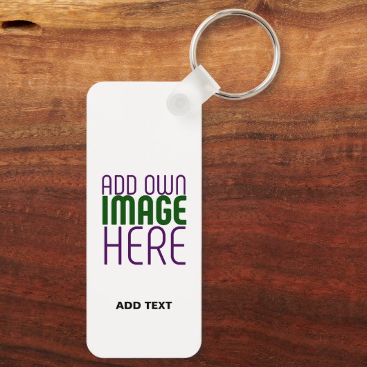 MODERN BEWERKBAAR EENVOUDIG WIT AFBEELDING TEKST S SLEUTELHANGER (Achterkant)