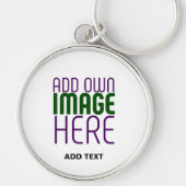 MODERN BEWERKBAAR EENVOUDIG WIT AFBEELDING TEKST S SLEUTELHANGER (Voorkant)