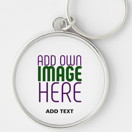 MODERN BEWERKBAAR EENVOUDIG WIT AFBEELDING TEKST S SLEUTELHANGER (Voorkant)