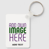 MODERN BEWERKBAAR EENVOUDIG WIT AFBEELDING TEKST S SLEUTELHANGER (Achterkant)