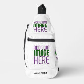 MODERN BEWERKBAAR EENVOUDIG WIT AFBEELDING TEKST S SLING BAG (Voorkant)
