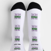 MODERN BEWERKBAAR EENVOUDIG WIT AFBEELDING TEKST S SOKKEN (Top)