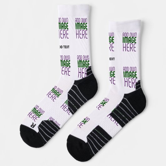 MODERN BEWERKBAAR EENVOUDIG WIT AFBEELDING TEKST S SOKKEN (Links)