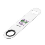 MODERN BEWERKBAAR EENVOUDIG WIT AFBEELDING TEKST S SPEED FLESSENOPENER (Voorkant Gekanteld)