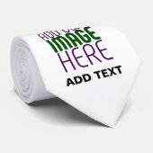 MODERN BEWERKBAAR EENVOUDIG WIT AFBEELDING TEKST S STROPDAS (Opgerold)