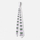 MODERN BEWERKBAAR EENVOUDIG WIT AFBEELDING TEKST S STROPDAS (Achterkant)