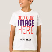 MODERN BEWERKBAAR EENVOUDIG WIT AFBEELDING TEKST S T-SHIRT (Voorkant)