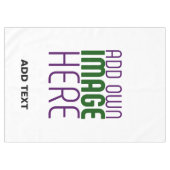 MODERN BEWERKBAAR EENVOUDIG WIT AFBEELDING TEKST S TAFELKLEED (Voorkant (Horizontaal))